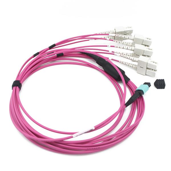 Small Volume MPO MTP Patch Cord Pre Terminated Harness Breakout Cable For Data Center Cabling