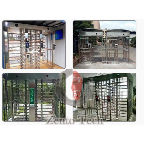 2mm SUS 304 Automatic Systems Turnstiles Full Height Gate 550mm