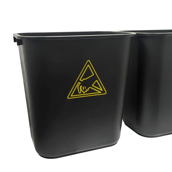 PP Plastic Black Antistatic ESD SMT Electrostatic Cleanroom Tool Box ESD Waste Bin
