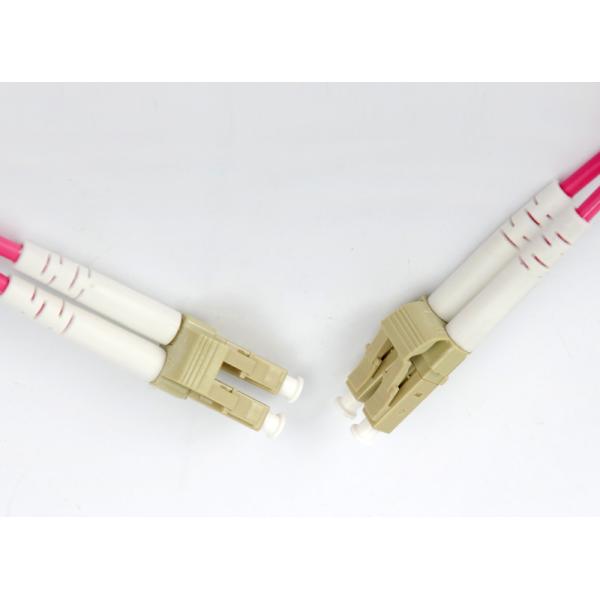 LC/PC Duplex 3.0mm Diameter OM4 50/125 Fiber Optic Patch Cable for 10G Transmission