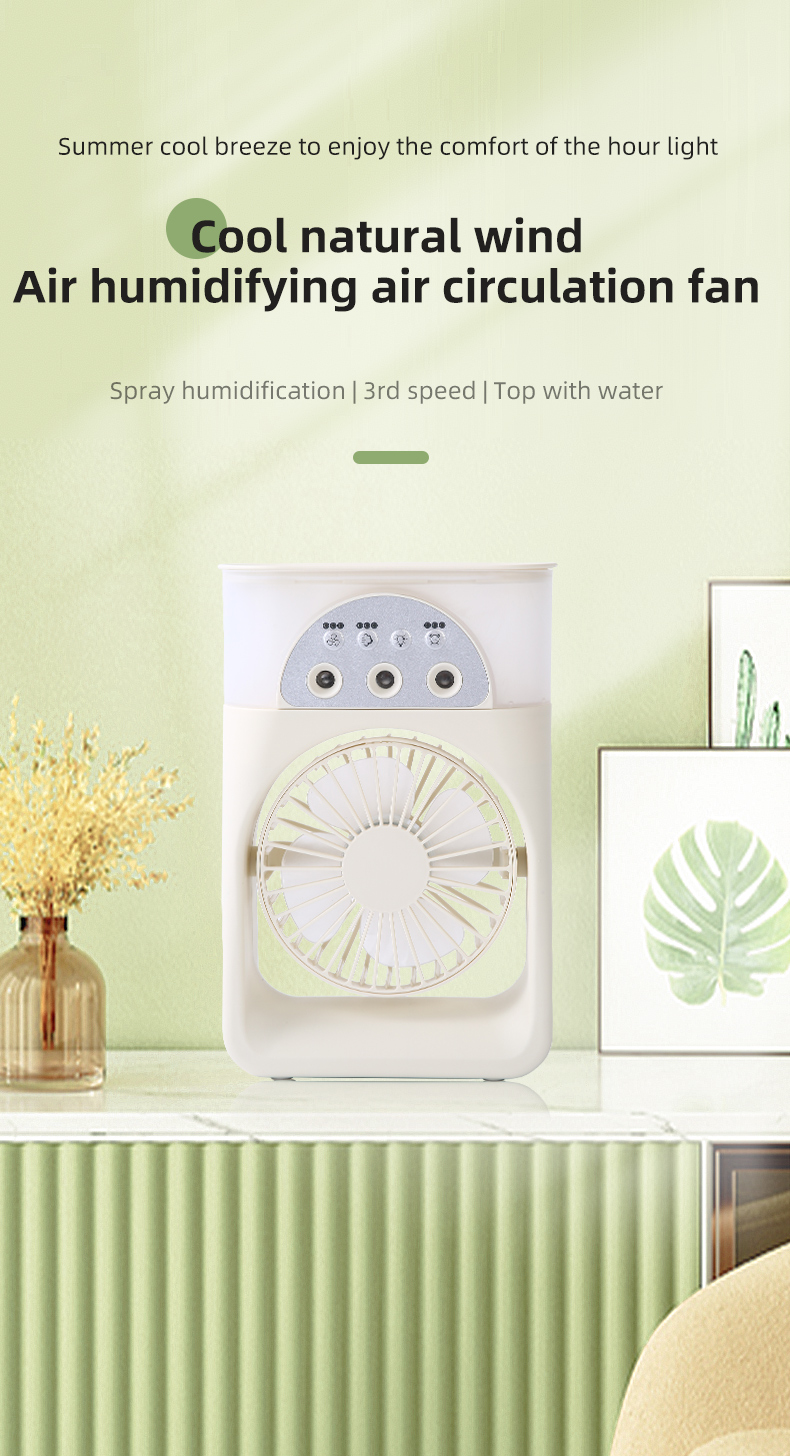 Customization Adjustable Wind Direction Small Cool Mist Water Spray Fan Portable Mini Air Conditioner for Room