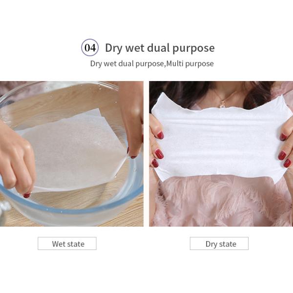 Makeup Pads Cotton Spunlace Non Woven Cloth Dot Design