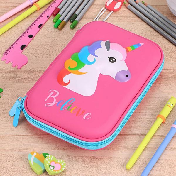 w9 inch Debossing Logo EVA Pencil Case Waterproof