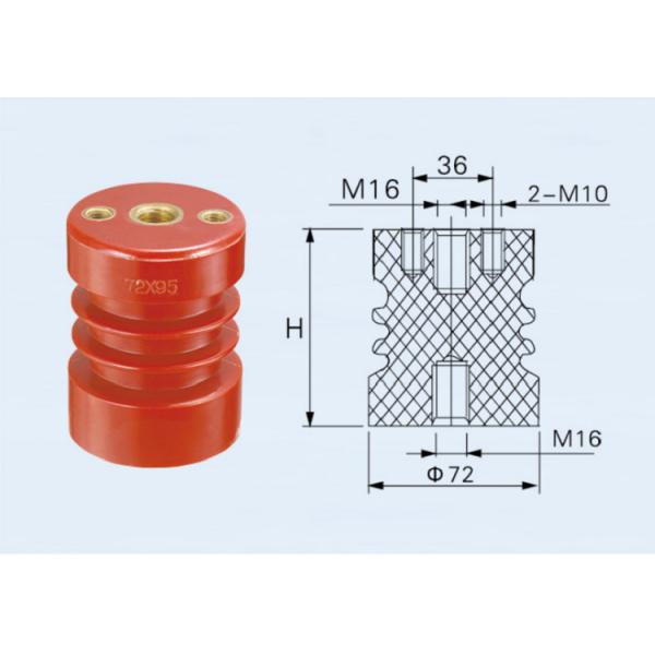 Busbar Post Insulator Epoxy Resin Insulation Standoff High Voltage