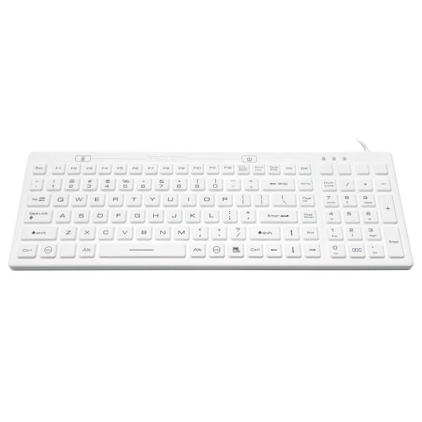 3-color Interchangeable Backlight Medical Keyboard with 2-step Adjustable Backlight Brightness