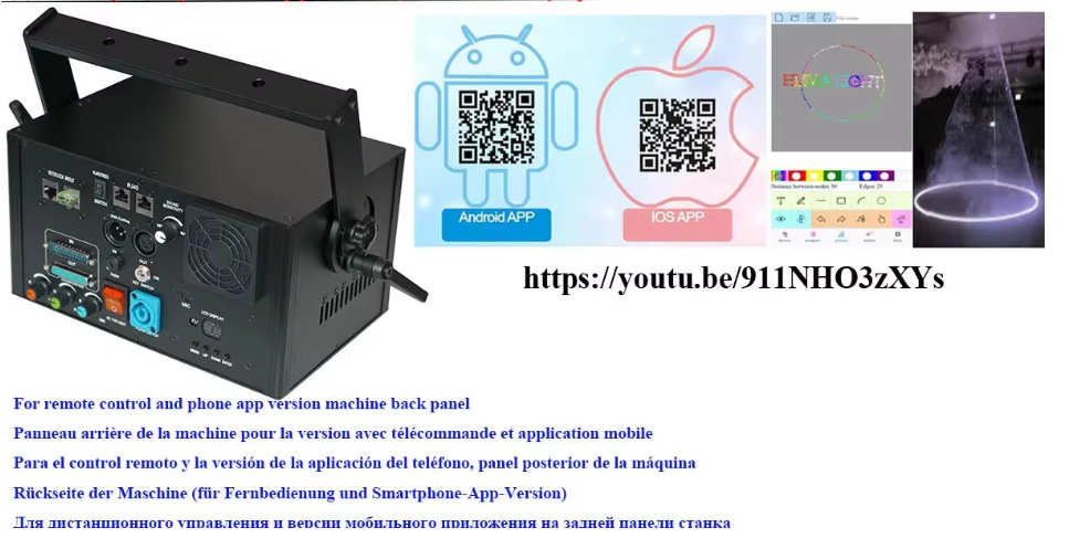 High-Speed Scanner RGB Laser Projector with Smart App Control
