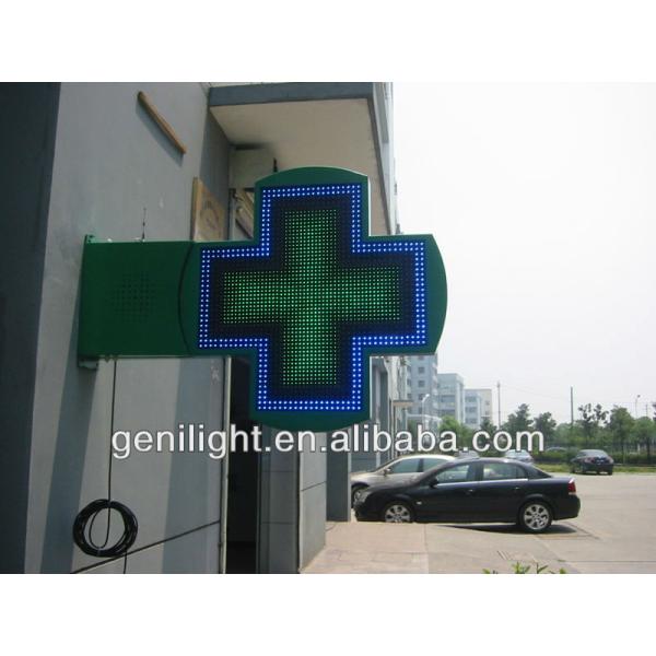 Graphics Display Function Waterproof LED Cross Pharmacy Sign for Medical Treatment