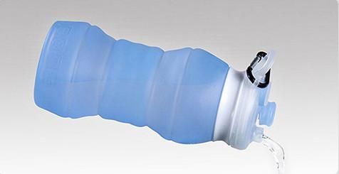Eco Friendly Foldable Silicone Water Bottle 380ml Collapsible Water Bottle For Hiking