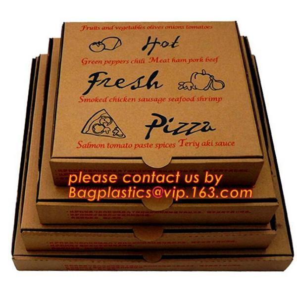 Cheap Custom offset printing corrugated pizza box, micro-flute die cut corrugated pizza boxes, kraft paper pizza box, cu