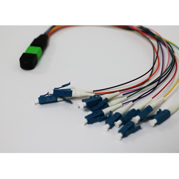 MPO / APC - LC / UPC 12 Cores Fiber Optic Pigtail Ruggedized round cable