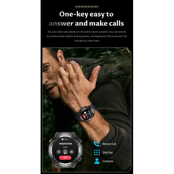 Bluetooth GPS Smart Watch Calling Smart Watch With 1.45'' IPS Screen For IOS And Android