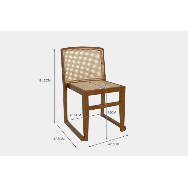 OEM Service Accepted Nordic Furniture Stackable Rattan Backrest Solid Wood Dining Chair for Hotel Restaurant