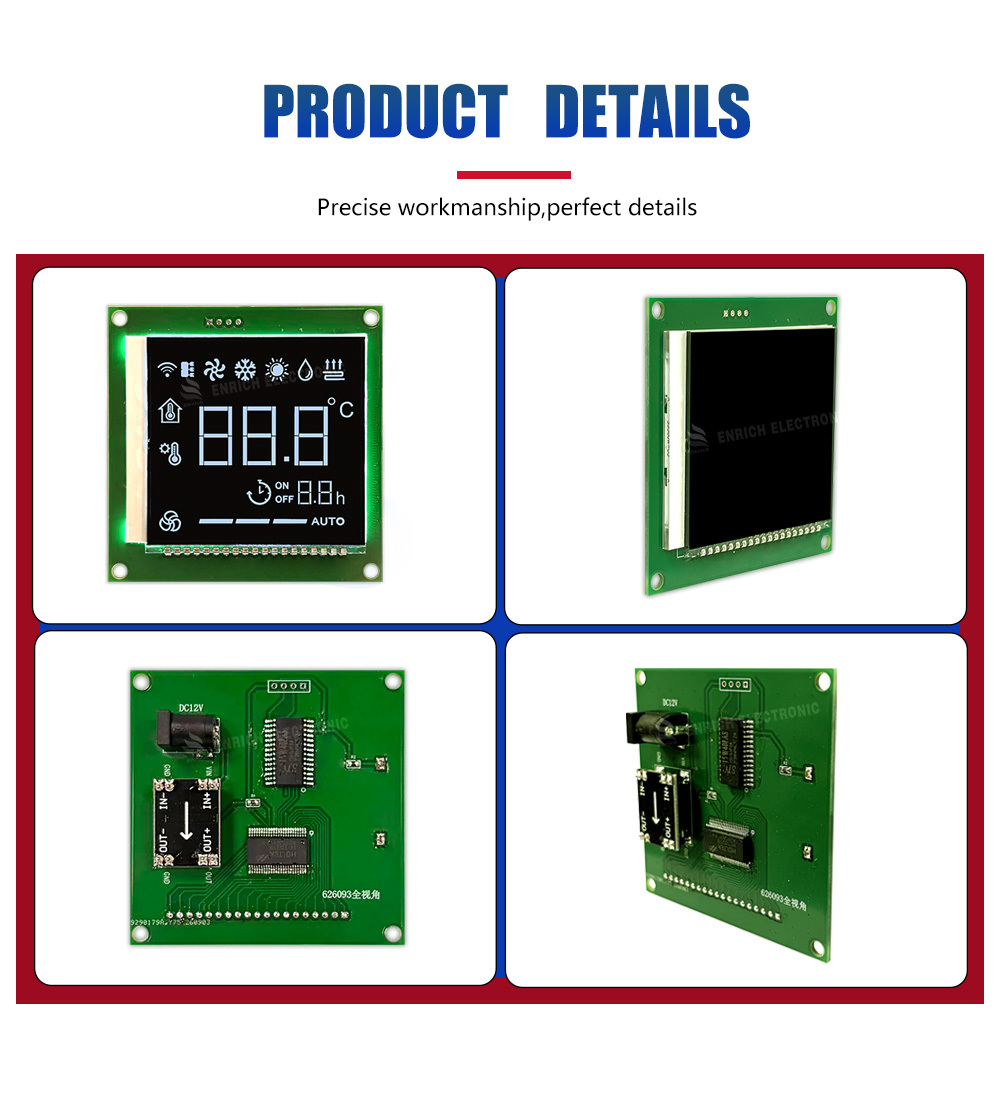 Full Viewing Angle VA Segment LCD Module technical specifications