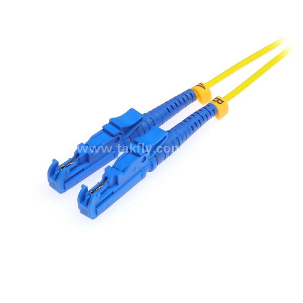 E2000-E2000 SM G657A2 Fiber Optic Cable Yellow LSZH Zipcord Telecom Standard