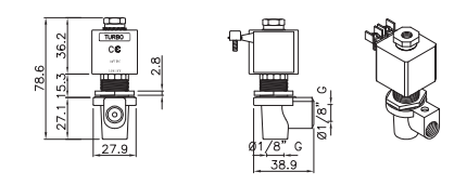 Lightweight Precision Electromagnetic Pulse Valve For Pneumatic Connections 1/8" Size