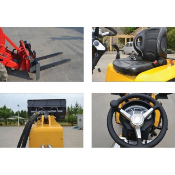 18.2KW Small Hydraulic Wheel Loader KUBATA Engine Mini Compact Wheel Loader HT180