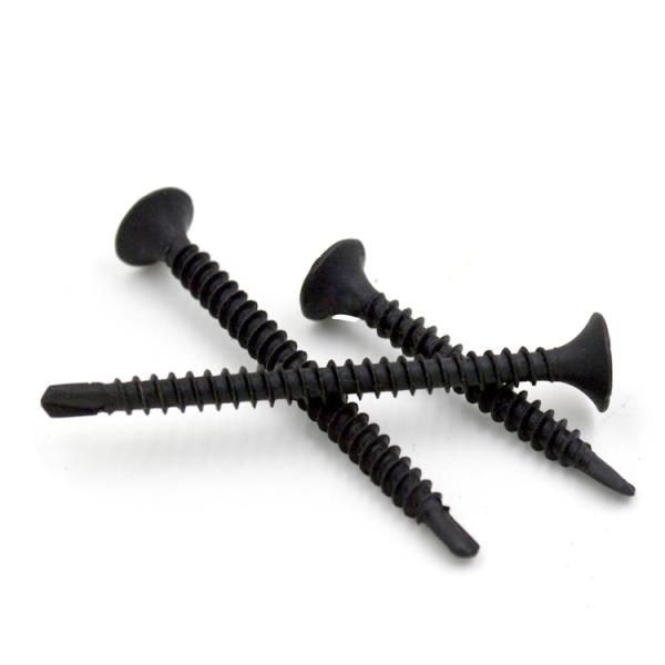 Flared Head Drywall Screw Black Scale Drill Tail Screw Cross Countersunk Head Plasterboard Nail
