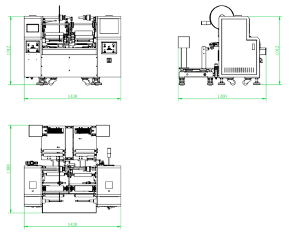 Masking Film Rewinding Machine Semi Automatic Roll Rewinding Machine Double Head For Shoe Material