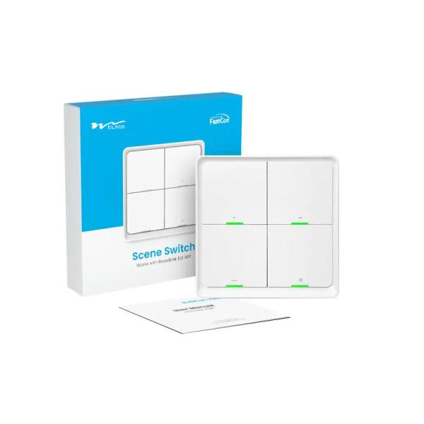 Bluetooth Smart 4 Gang Light Switch LED Light Spare Parts Touch Control