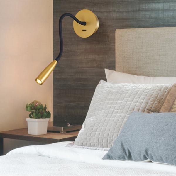led wall lights switch light lighting for room bedside Study room night flexible wall light (WH-OR-130)