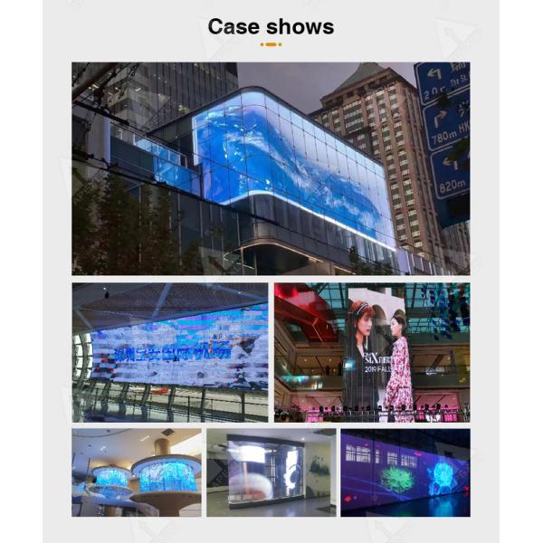 P7.81 Video Transparent LED Display Screen /Glass Curtain Wall Advertising Media