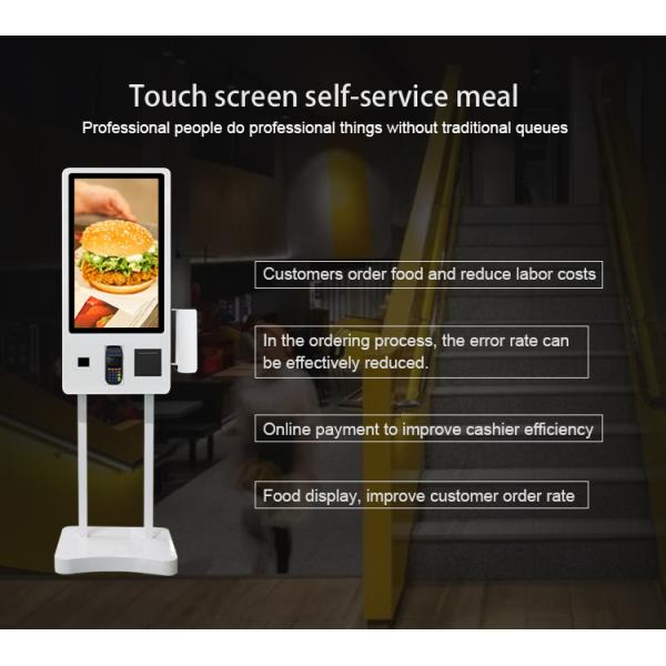 Catering Software Windows 10 Android 10.0 Restaurant Self Service Payment Kiosk With Meal Call Pager Holder