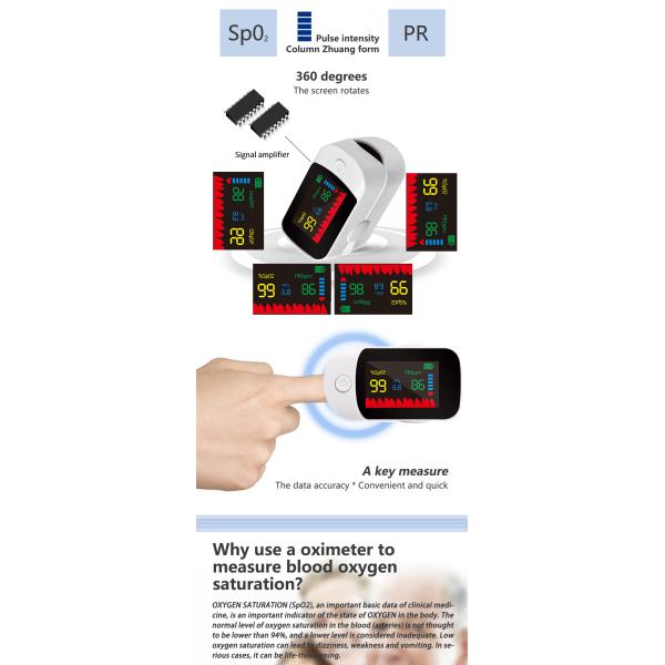 Lightweight Multifunction LCD Digital Fingertip Pulse Oximeter