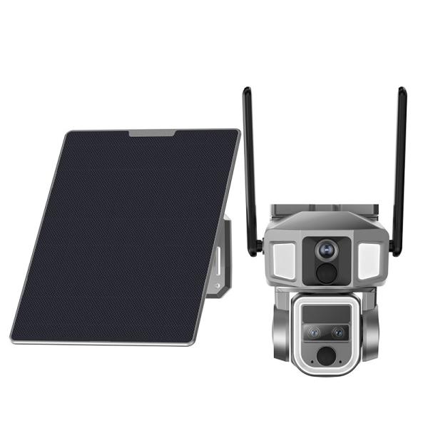 4MP Wireless Solar Wifi Security Camera with Waterproof Design and H.265 Video Encoding