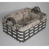hand made paper rope storage  baskets with handle for sale