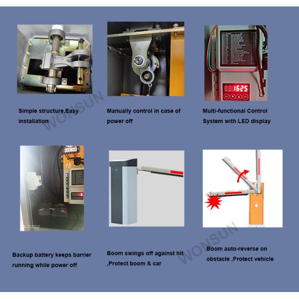 10 Million MCBF Servo Motor Automatic Barrier Gate With LED Light