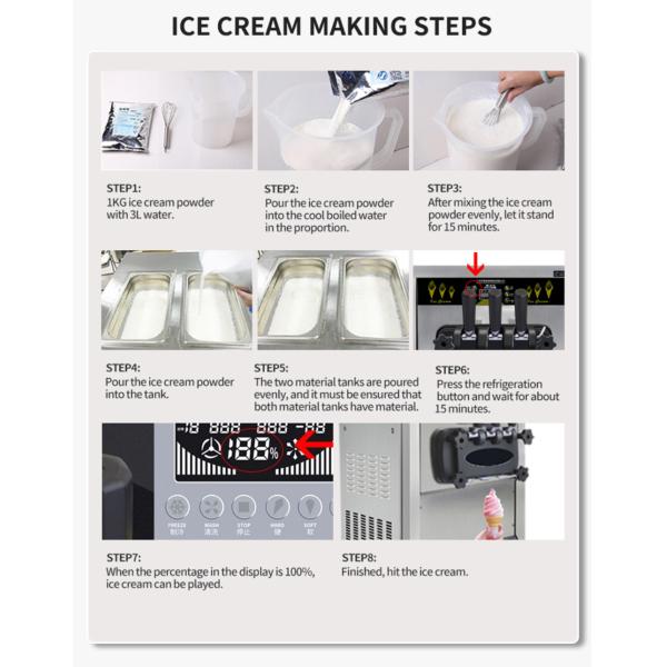 Floor Model Ice Cream Machine Commercial Soft Ice Cream Machine