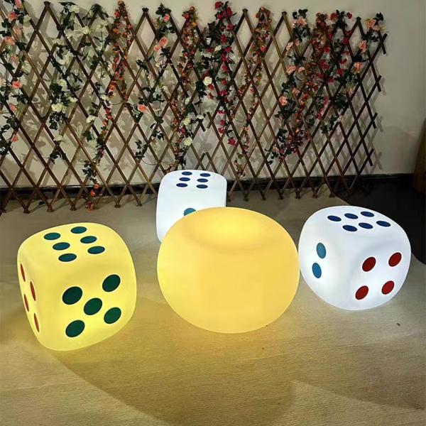 Waterproof Plastic Glow Cube Dice Infarad Remote Control