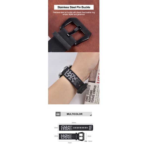 22mm Quick-release Genuine Leather Strap