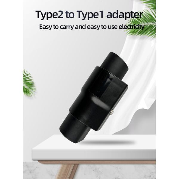 EV Charging Adapter Type2 to Type1 with High Flame Retardant PC Fuel Cable Connector Shell Material