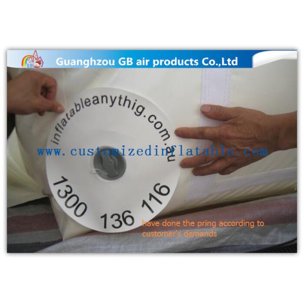 Double Stitching Whiten Inflatable Lawn Tent With Cube Bubble / Square Structure