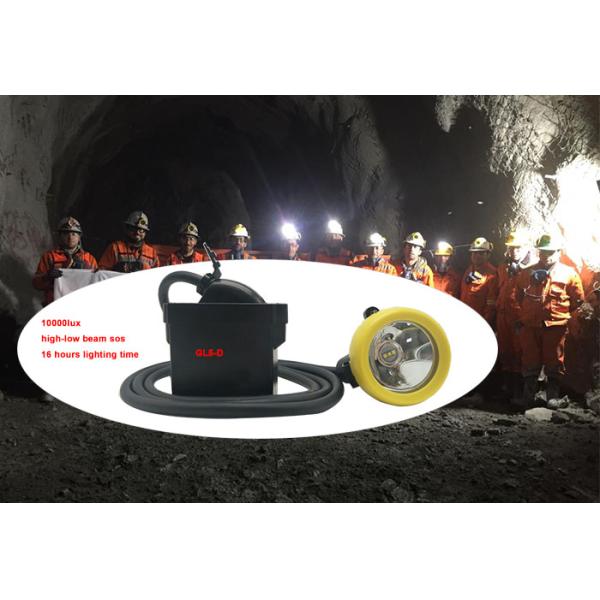 IP68 Mining Cap Lights Corded 10000Lux Brightness With Cable USB Charging Support