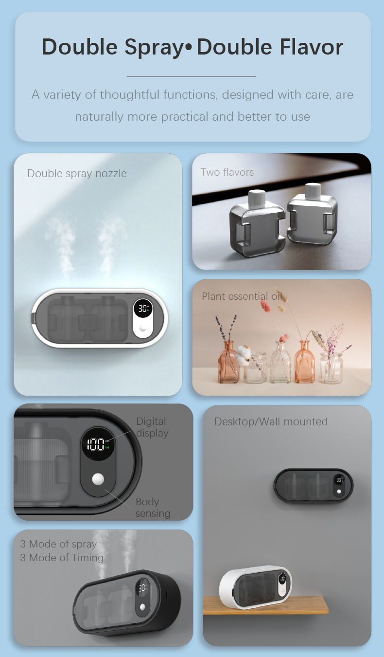 Wall Plug in Machine Commercial Essential Oil Waterless Automatic Aroma Diffuser for Home