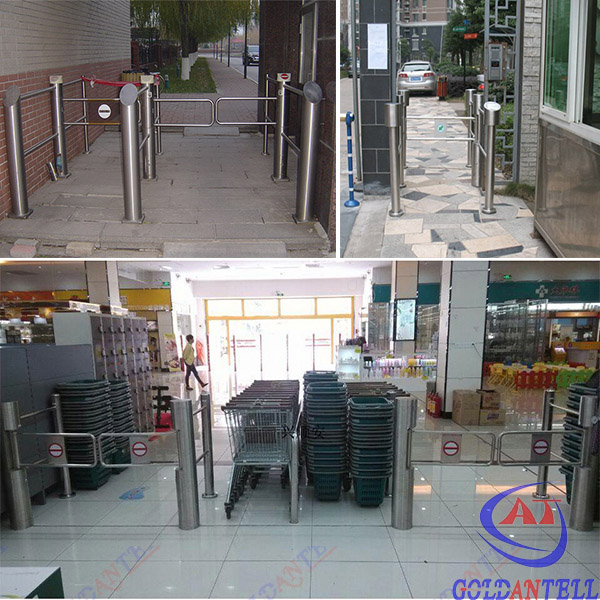 Door pedestrian access control Swing Barrier Gate With RFID Interface