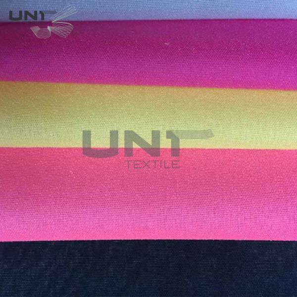 Colorful woven fusible interlining double dot 100% Polyester adhesive, eco-Friendly