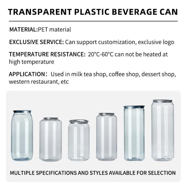 Lightweight PET Plastic Beverage Bottles 200ml With Pull Tab For Juice Soda Water