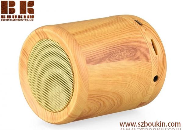Buy 2018 newest hot sell cylinder portable wireless wooden speaker at wholesale prices