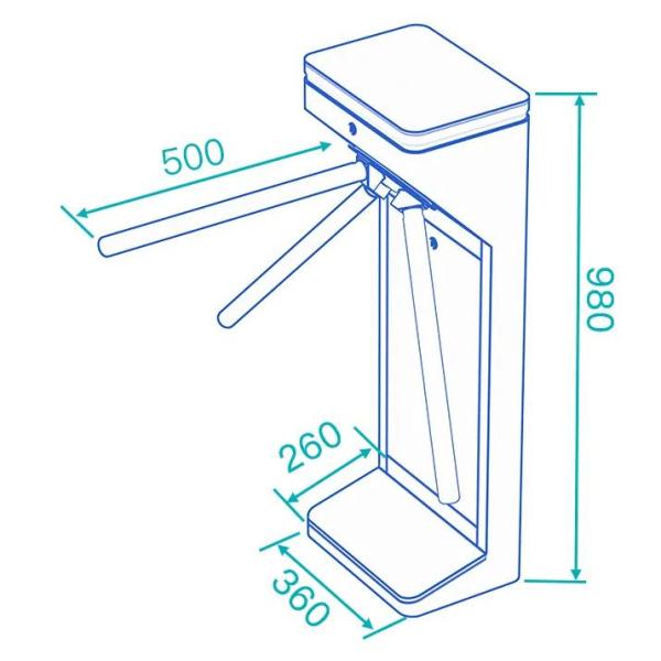 Access Control Automatic Tripod Turnstile And Access Gate Entrance Security System