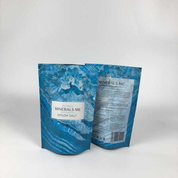 Mini quantity digital printing cookie snack jerky beef packaging stand up zipper bag with clear window