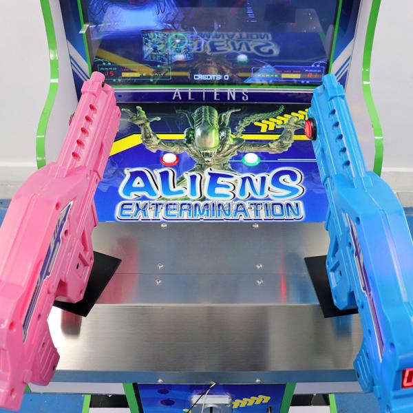 Playfun Coin Operated Shooting Game Machine 22 Inch LED Aliens Gun Shooting Arcade Game Machine Kids game