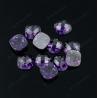 Wholesale cushion shape dark amethyst cubic zirconia rough gemstones for sale