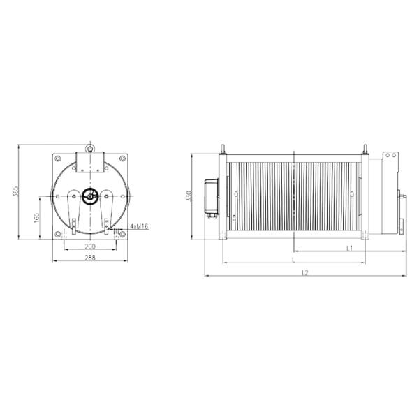 Permanent Magnet Synchronous Gearless Traction Machine DC110V 2.6A