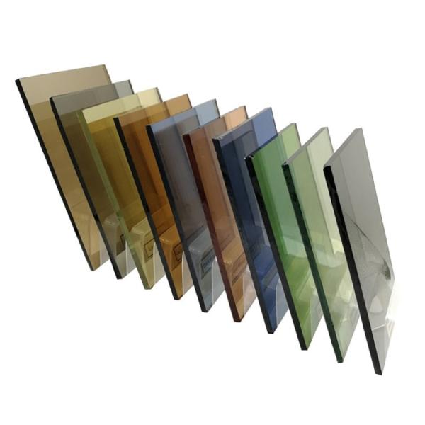 Solid Grey Green Reflective Glass Sheet for Customized Decorative Design Projects