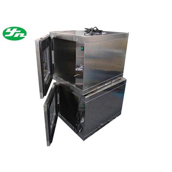 Foods Industry Cleanroom Pass Box Long Type With Rounded Observation Window