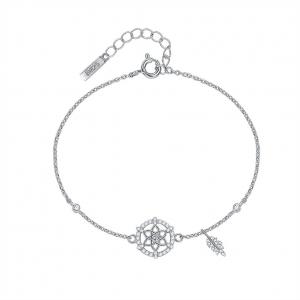 Quality Flower Sterling Silver Jewelry Bracelets for sale