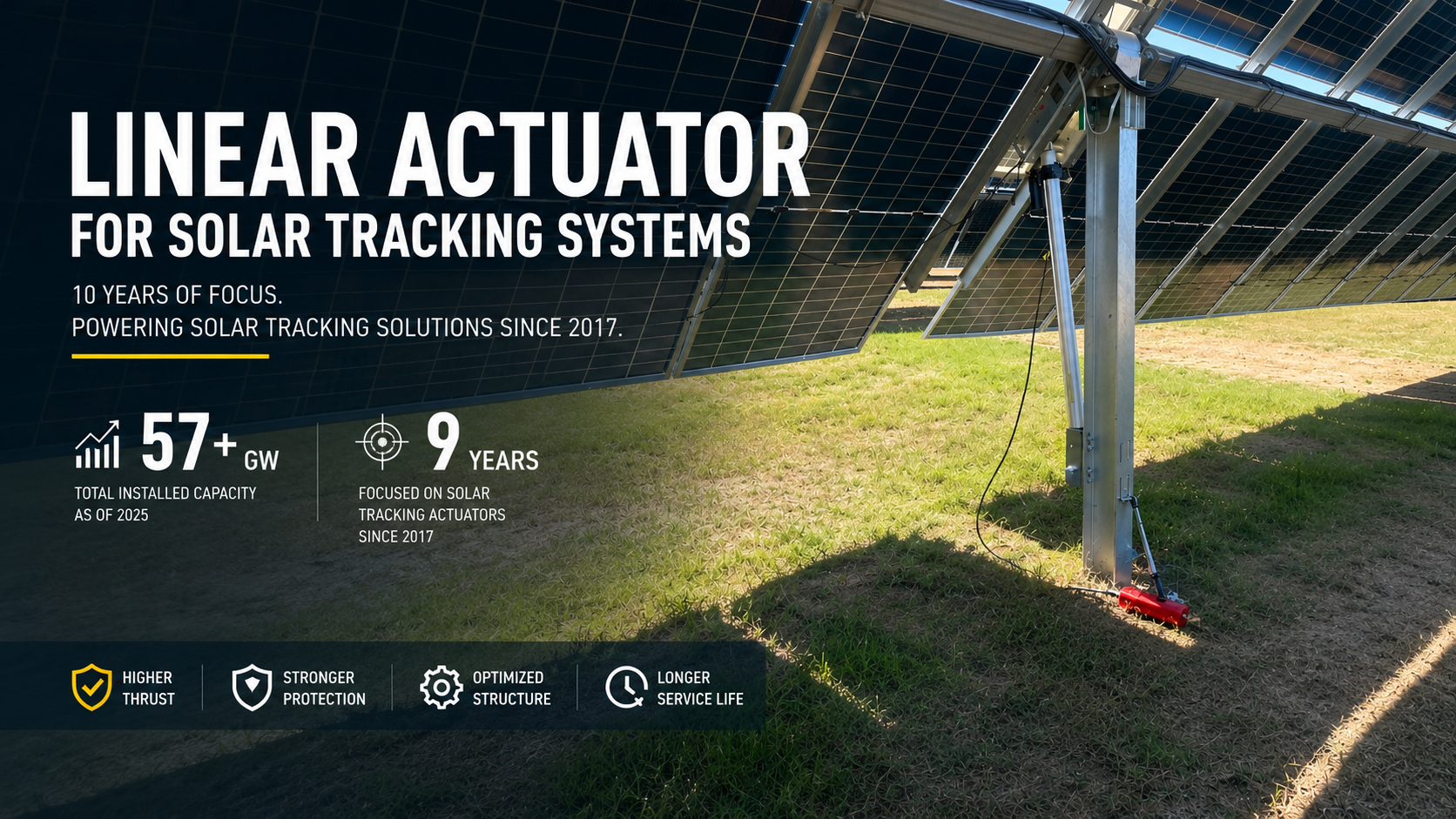 U20G Heavy Load Linear Actuator for Solar Tracker Systems